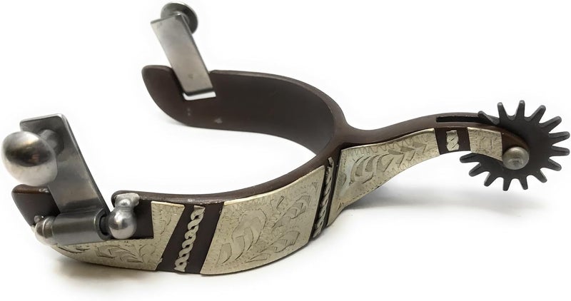 AJ Tack Ladies Antique Brown Western Spurs - Image 4